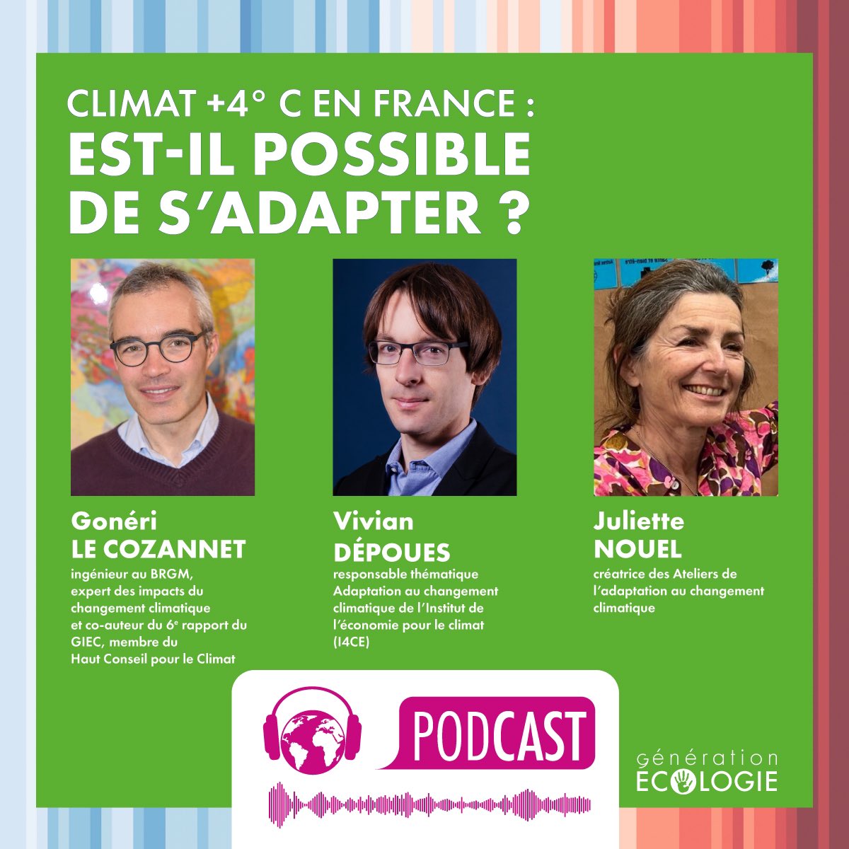 GEcologie's tweet photo. #Climat +4°C en France : est-il possible de s'adapter ?

🎙️Retrouvez en podcast l'audition de Vivian Dépoues @I4CE_, Gonéri Le Cozannet membre du @hc_climat, et @nouel_juliette, animée par @AlexMFlorentin 

➡️ https://t.co/i9YmjIxzpQ https://t.co/WZUL69UYC4