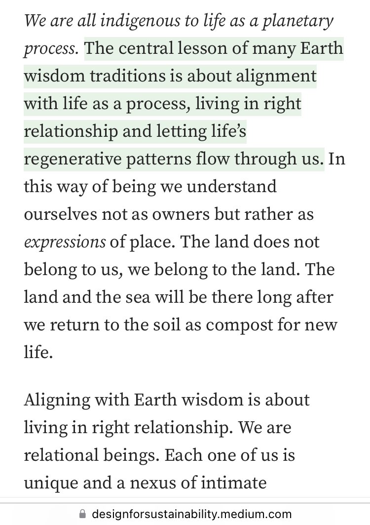ThamarXOttens's tweet image. The central lesson of many Earth wisdom traditions is about alignment with life as a process. #IndigenousCultures 

In this way of being we understand ourselves not as owners but rather as expressions of place.
#InfiniteFlow 💫

x.com/thamarxottens/…
