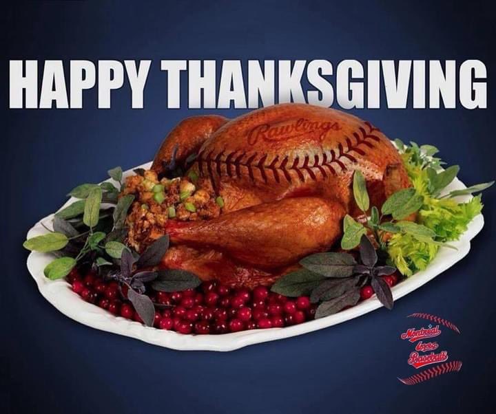 MLBMTL's tweet image. Happy Thanksgiving to our American #Expos fans!🇺🇸⚾️

Enjoy the day with family, and thank you for being part of ours. We're thankful for having the BEST fans in the game!

#MontrealExpos #ExposNation