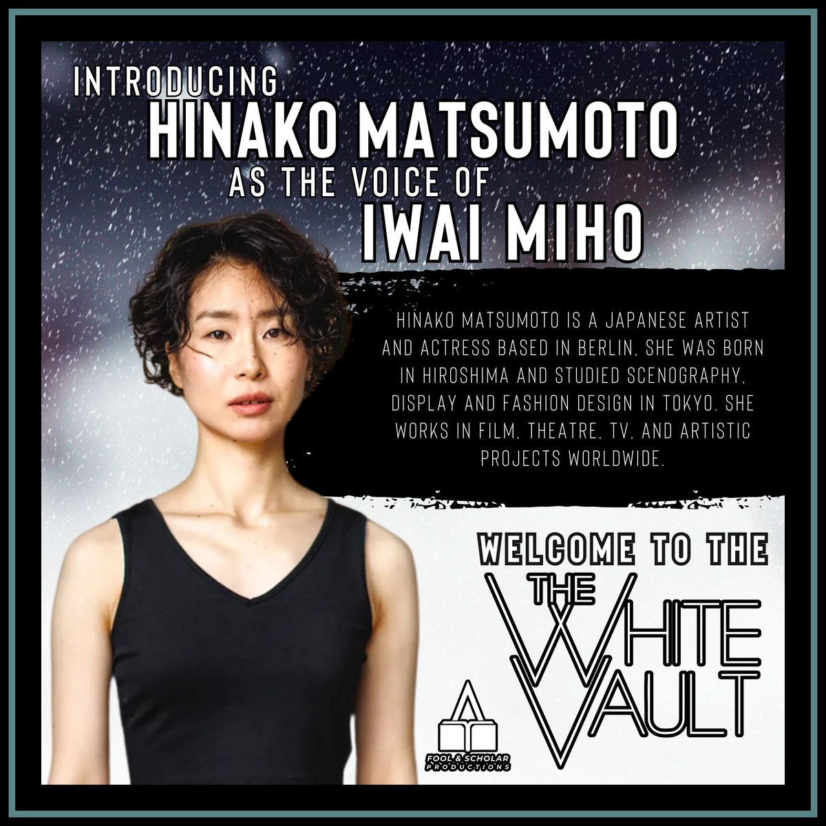 We're excited to welcome back Hinako Matsumoto (<a href="/hinako_jhonette/">Hinako Matsumoto</a>) as the voice of Iwai Family rep, Miho. Miho was in our mini-series Echoes, and returns in Goshawk.  Hinako is a multi-talented artist &amp; creator, and we're delighted to have her voice in our realm of horror!