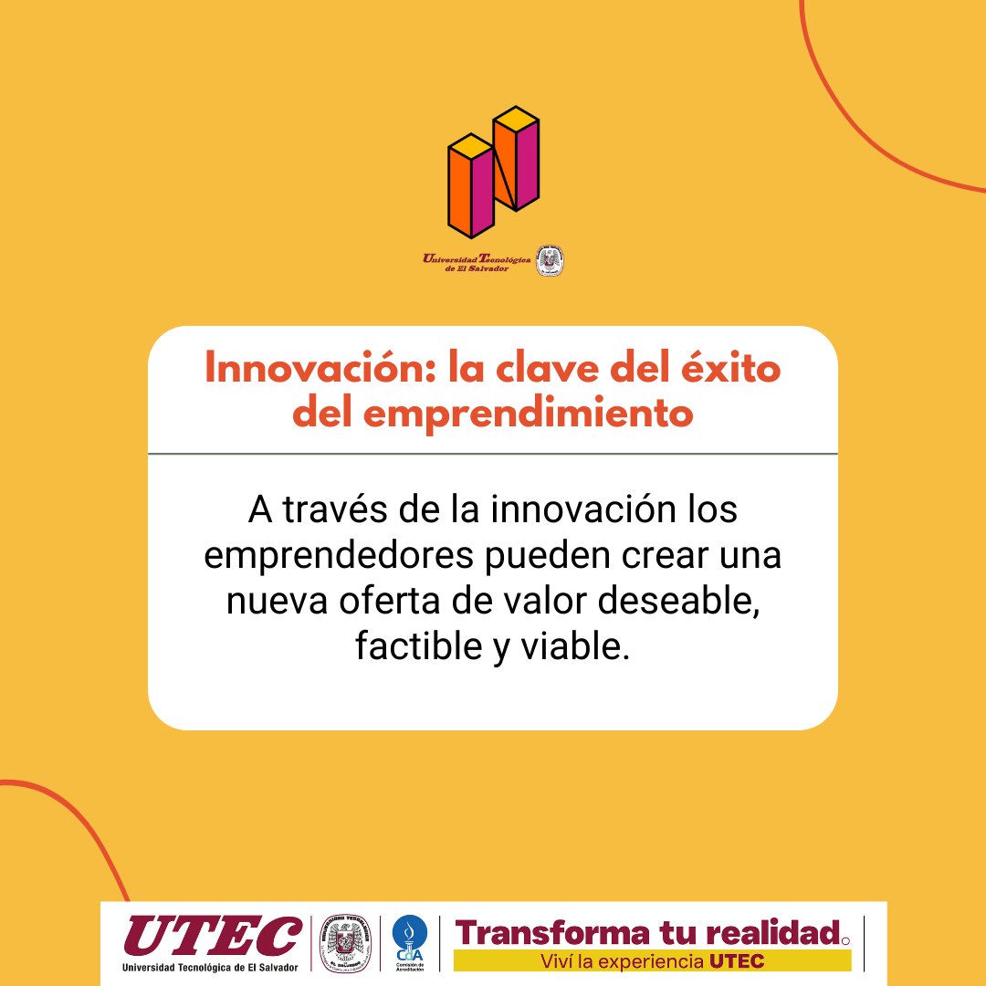 utec_nucleo's tweet photo. En el seminario web nos mencionaba Nahiely Mendoza directora de  proyectos de @INSERT_sv  que por medio de la innovación se puede crear una nueva oferta de valor deseable, factible y viable.

#LabUtecNúcleo #innovación #ofertadevalor #emprendedores https://t.co/NmnLct4Gnu