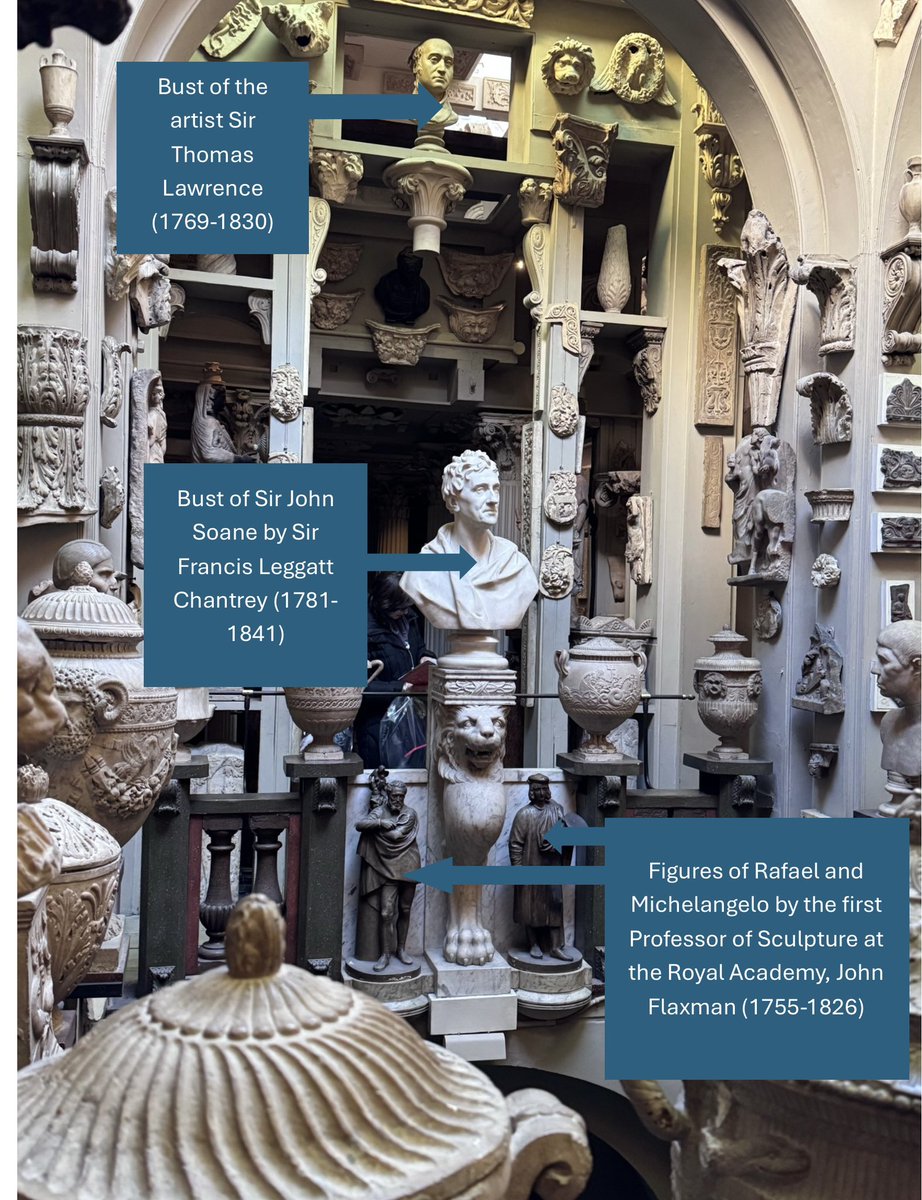 whitegoldsword's tweet photo. Figures and busts in the Dome at Sir John Soane’s Museum contemporaneous with #JohnSoane (and including himself looking a little like a #RomanEmperor!) @SoaneMuseum 
#ThomasLawrence #JohnFlaxman #FrancisChantrey https://t.co/dK8crYpygR