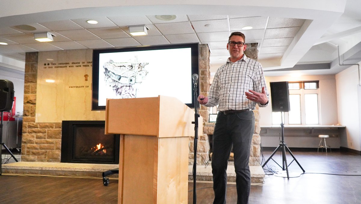 usask_water's tweet photo. Thank you to everyone who joined us yesterday for the lecture, Deep Groundwater, Deep Time, by the 2025 Darcy Lecturer #USask's Dr. Grant Ferguson (PhD).
Thank you, Dr. Ferguson, for sharing your insights into the subsurface!
#USaskWater https://t.co/MJucyFg3zK