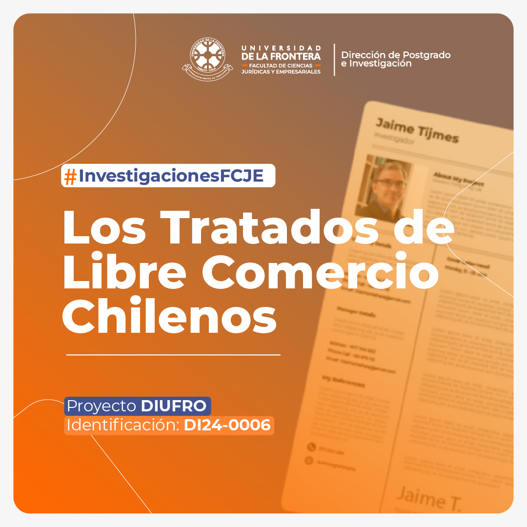 fcje_ufro's tweet photo. 🕵️ | #InvestigacionesFCJE
▶️ Hoy queremos destacar el proyecto de investigación que lidera el Dr. Jaime Tijmes Ihl, académico del Departamento de Ciencias Jurídicas de nuestra Facultad. El proyecto titulado "Los Tratados de Libre Comercio Chilenos" (Proyecto DIUFRO DI24-0006) . https://t.co/H6vPZmL6Rd