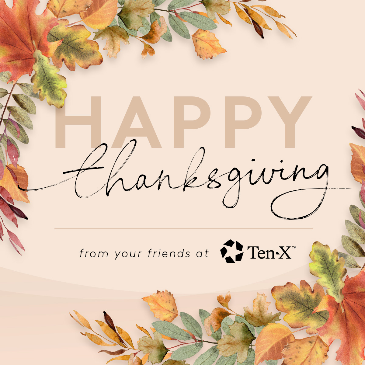 Ten-X Thanks!🍁🦃

This Thanksgiving, we're thankful for our amazing clients, partners, and the deals we've carved out together. Wishing you a season full of opportunities and successful transactions ahead. 🙏