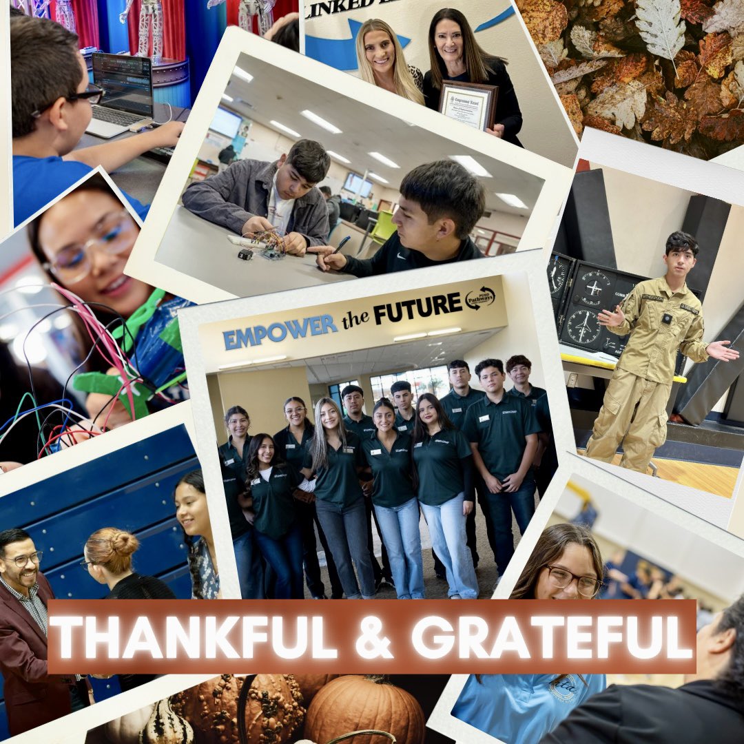 We are thankful for our amazing students, staff, and community who inspire us every day. Wishing everyone a joyful and safe Thanksgiving! 
#EmpowerTheFuture #BeFutureReady #HappyThanksgiving