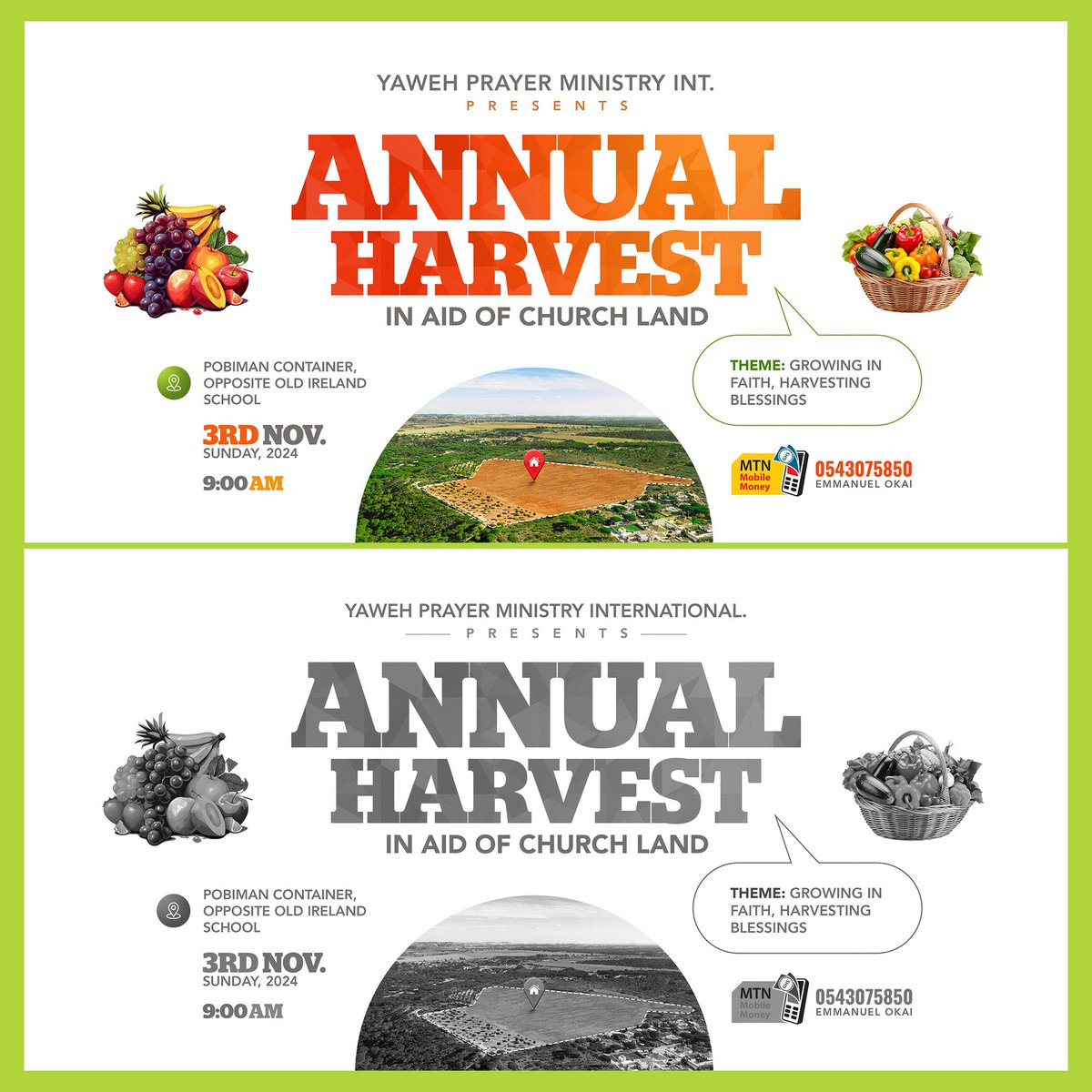 dan_creativ's tweet photo. Annual Harvest - Envelope design

Need a design that sells &amp; gets your customers WOW? 📩 Dm us TODAY!!!
#Graphicdesign #harvest #visualdesigner #church #Annual #flyers #envelope #minimalism #accraghana #branding https://t.co/EYmVRmUu5b