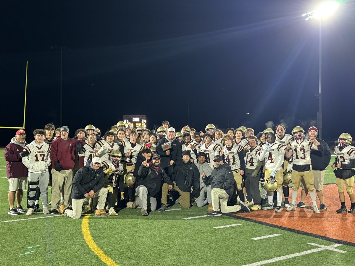 Whittier Athletics (@whittiersports) on Twitter photo Whittier Wildcats - 24
Gr. Lawrence Reggies - 21
Whittier football secures The Hammer Trophy, winning the long time Thanksgiving rivalry showdown!
<a href="/MVcreature/">Hector Longo</a> <a href="/BostonHeraldHS/">Danny Ventura</a> <a href="/EvanApplebaum2/">Evan Applebaum</a> <a href="/EagleTribSports/">EagleTrib Sports</a> Whittier Wildcats - 24
Gr. Lawrence Reggies - 21
Whittier football secures The Hammer Trophy, winning the long time Thanksgiving rivalry showdown!
<a href="/MVcreature/">Hector Longo</a> <a href="/BostonHeraldHS/">Danny Ventura</a> <a href="/EvanApplebaum2/">Evan Applebaum</a> <a href="/EagleTribSports/">EagleTrib Sports</a>