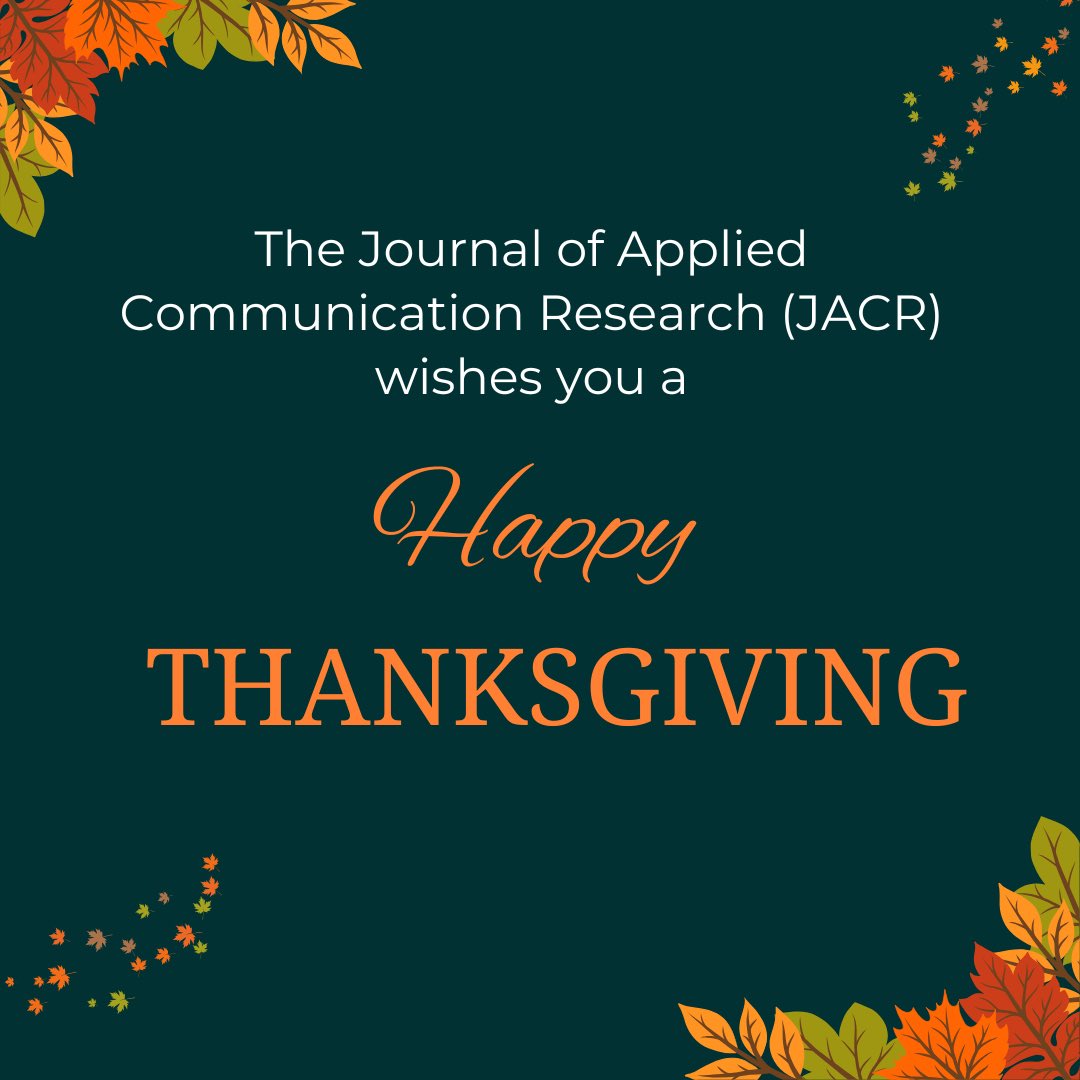 Journal of Applied Communication Research tweet media