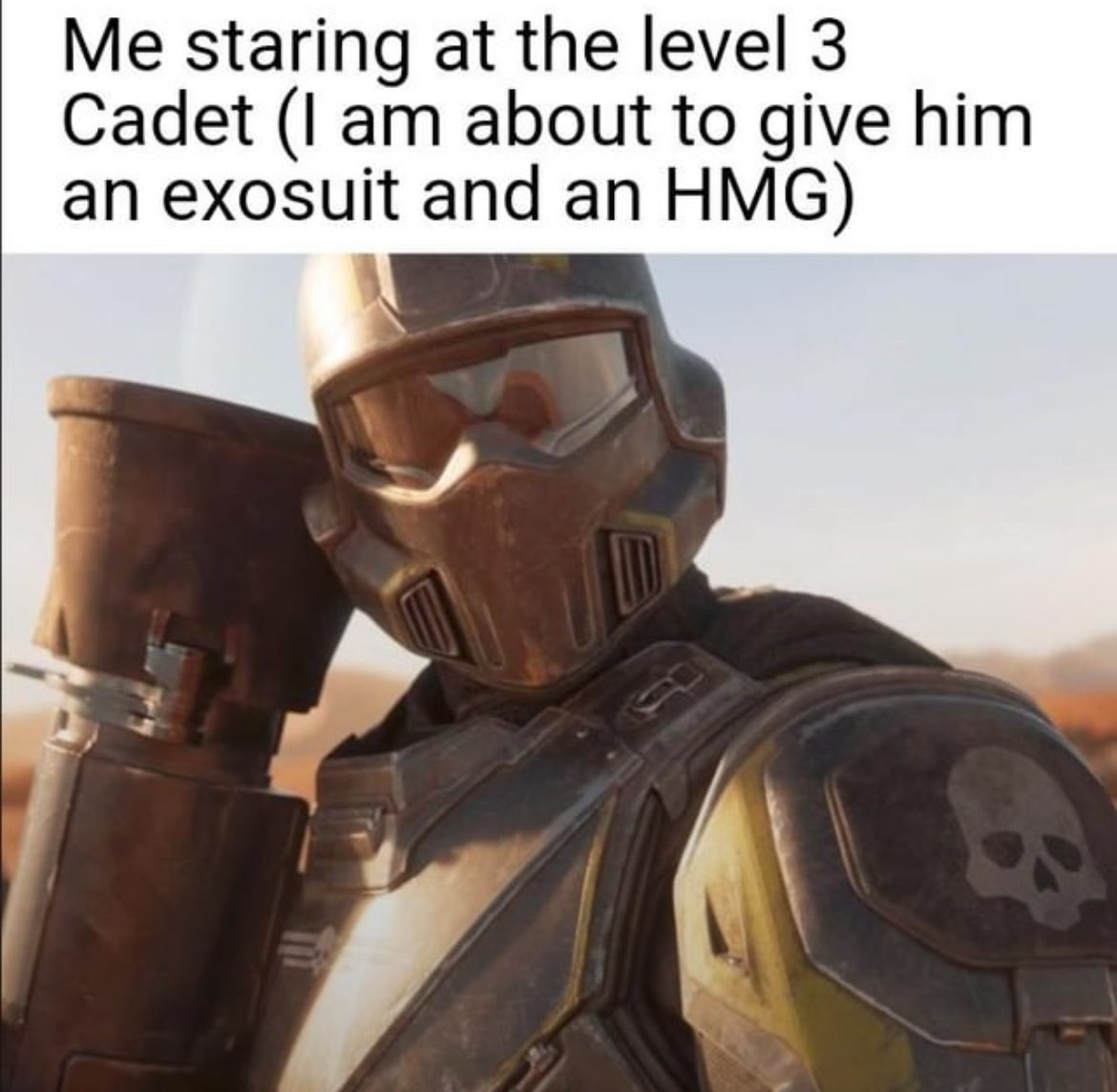 HD2Memes's tweet photo. Go forth and liberate cadets #Helldivers2 https://t.co/2mZTM1fUZn