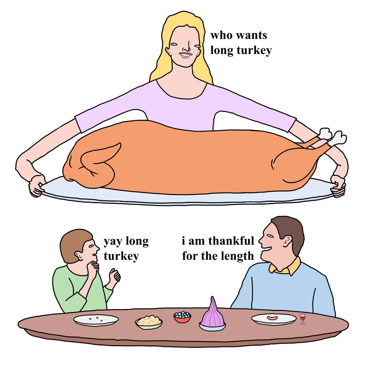 happy thanksgiving who wants some long turkey xox