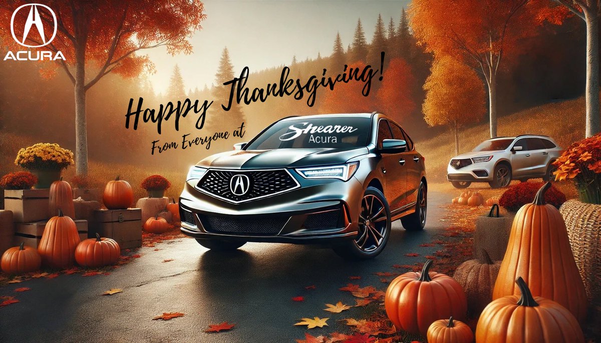 ShearerAcura's tweet image. Happy Thanksgiving from Shearer Acura! 🦃 

Wherever the road takes you this holiday, travel in Precision Crafted Performance. 

These two RDX’s are ready for a family road trip—how are you celebrating this Thanksgiving? 🧡 #AcuraLife #PrecisionCraftedPerformance