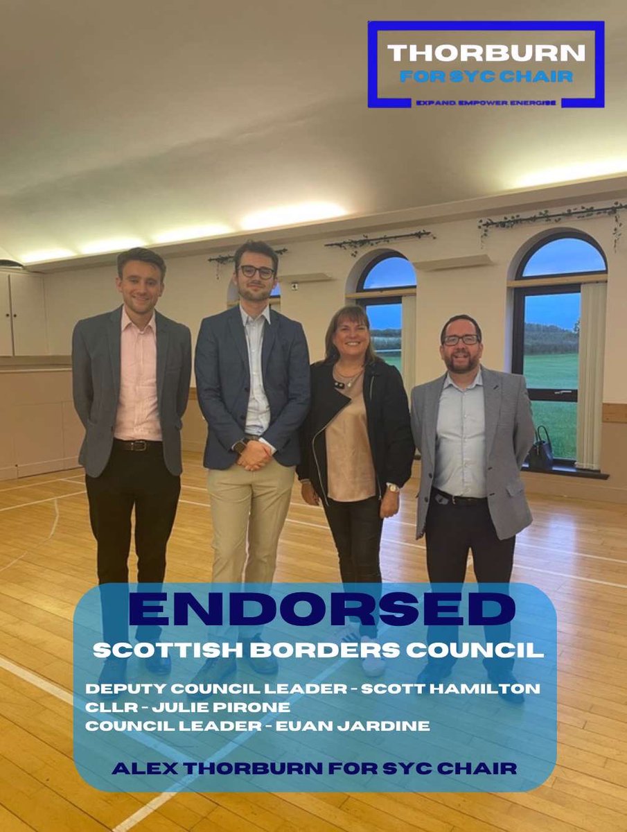 ScottHam2win's tweet photo. Myself and councillors @juliepirone70 and @VoteJardine are pleased to announce that we are backing @AlexThorburn2 to be the next Chair of the @ScotYoungTories 

We believe he has the breadth of experience and understanding to deliver! 

#Alexforchair 
#ExpandEmpowerEnergise https://t.co/ERZdfMeGxf