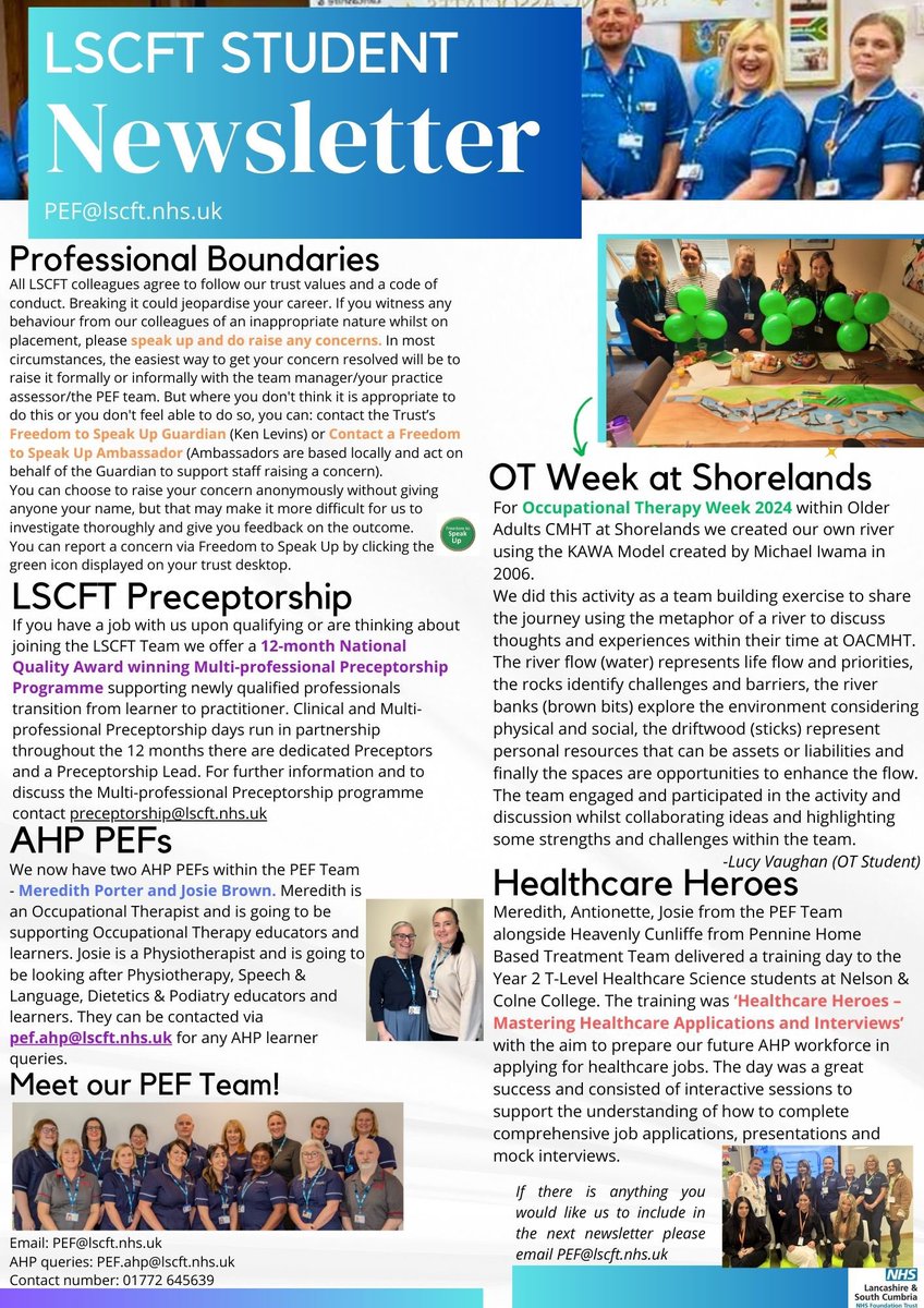 LSCFT Practice Education Facilitation (PEF) Team (@pefteamlscft) on Twitter photo <a href="/WeAreLSCFT/">Lancashire & South Cumbria NHS Foundation Trust</a> November Student Newsletter release day!🗞️💙We have sent this out to all our learners out in practice☺️Happy reading <a href="/GoalsOlivers/">OliversLifeGoals</a> <a href="/SarahR_1985/">Sarah Rampley</a> <a href="/hashtag_natalie/">hashtag_natalie</a> @meredithOTx <a href="/Bex2079/">Rebekah Roshan 💙🐝💙</a> @Pamthepef <a href="/KRLane01/">Kate Lane</a> <a href="/traceyrogers37/">Tracey Bromilow</a> <a href="/ChrisOliverNHS/">Chris Oliver</a> <a href="/MungoniShamiso/">Shamiso Mungoni</a> <a href="/ApprenticeLSCFT/">LSCFT Apprenticeships & Careers Team</a> <a href="/WeAreLSCFT/">Lancashire & South Cumbria NHS Foundation Trust</a> November Student Newsletter release day!🗞️💙We have sent this out to all our learners out in practice☺️Happy reading <a href="/GoalsOlivers/">OliversLifeGoals</a> <a href="/SarahR_1985/">Sarah Rampley</a> <a href="/hashtag_natalie/">hashtag_natalie</a> @meredithOTx <a href="/Bex2079/">Rebekah Roshan 💙🐝💙</a> @Pamthepef <a href="/KRLane01/">Kate Lane</a> <a href="/traceyrogers37/">Tracey Bromilow</a> <a href="/ChrisOliverNHS/">Chris Oliver</a> <a href="/MungoniShamiso/">Shamiso Mungoni</a> <a href="/ApprenticeLSCFT/">LSCFT Apprenticeships & Careers Team</a>