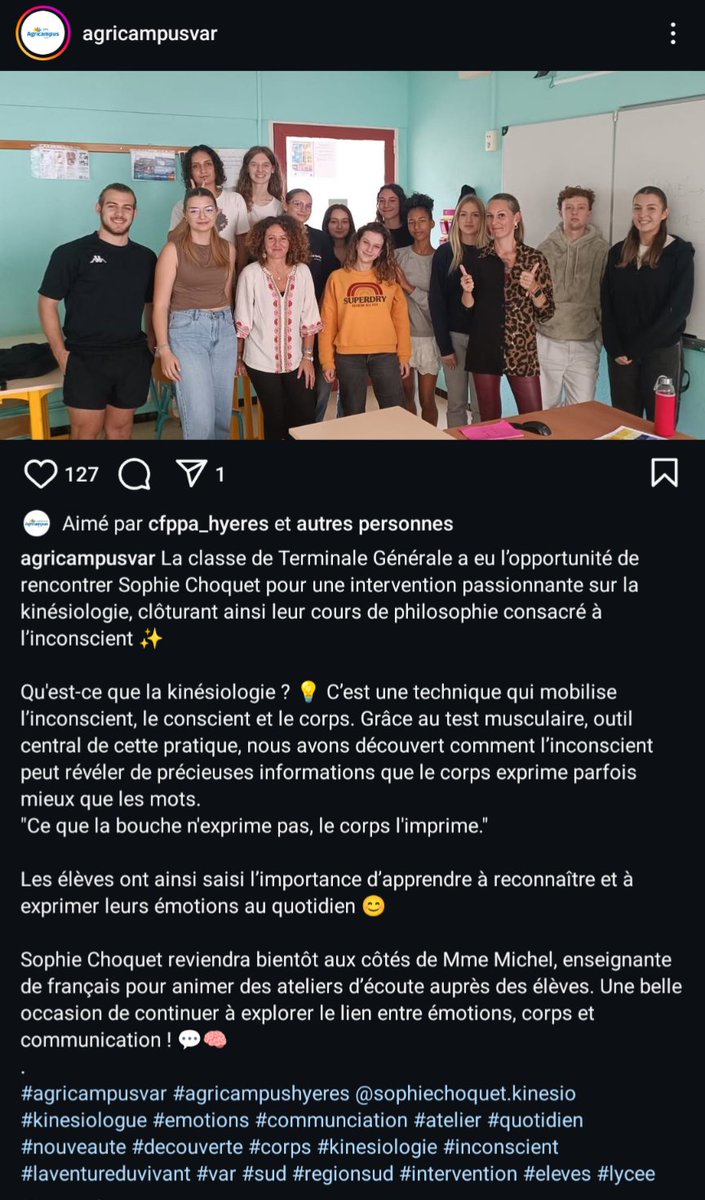 Cyril_dgnr's tweet photo. Tout va bien @Agri_Gouv.
Après la naturopathie, de la kinésiologie dans un lycée agricole public.
De la pseudo-science enseignée dans un lycée de la république.
Tout
Va
Bien.
Poke @GGmilgram https://t.co/6Vfi3YSR2m