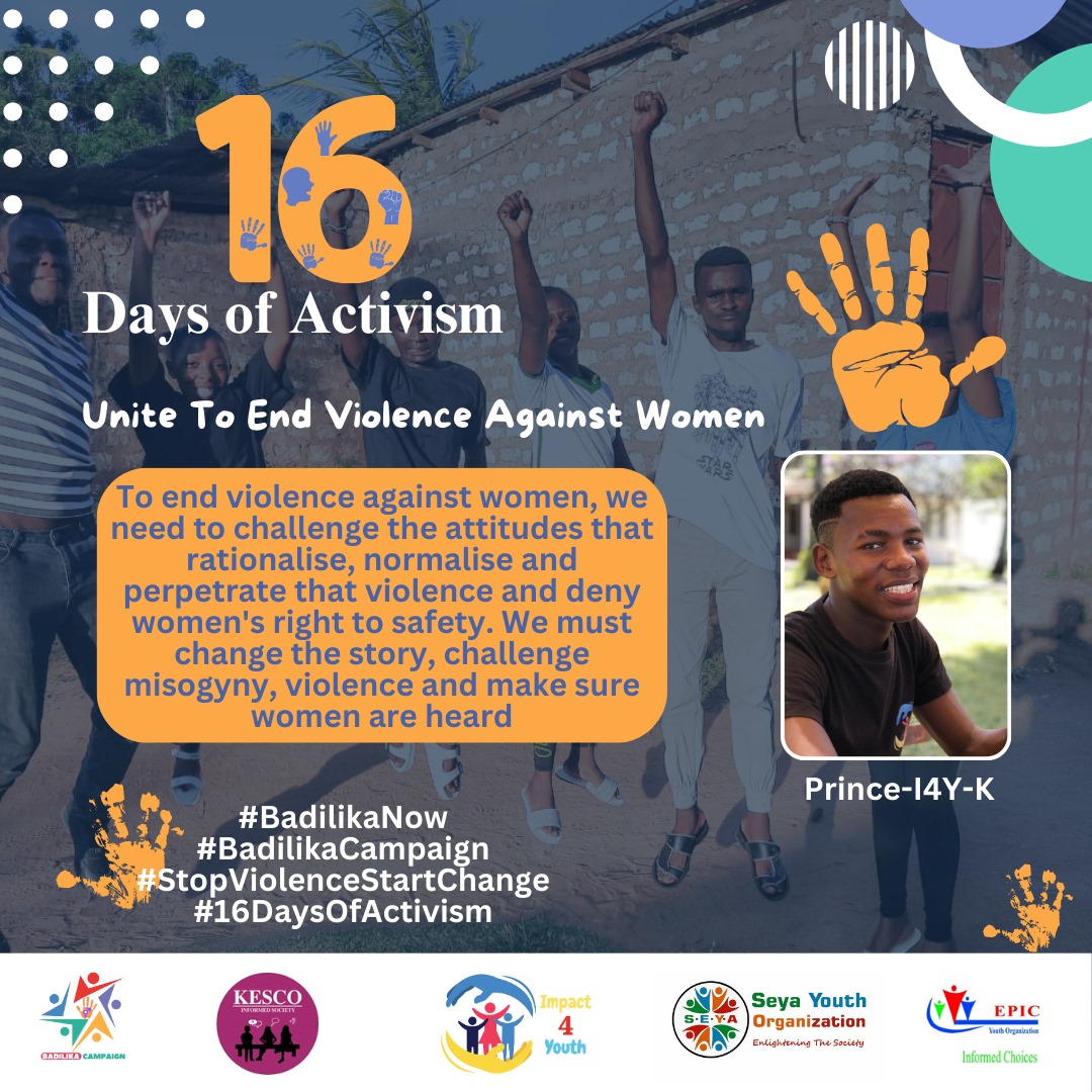 MutieSeth's tweet photo. Let us all be heard and end violence
#BadilikaNow
#BadilikaCampaign
#StopSilenceStartChange
#I6DaysOfActivism
@I4Y_Kenya
@youth_seya
@srhkenya1
@Epicyouthorg https://t.co/XE8Zabh292