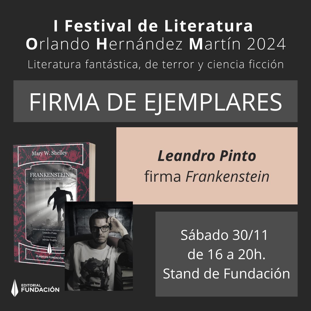 editfundacion's tweet photo. Estas son las firmas que tenemos este finde en el I Festival de Literatura Fantástica de Agüimes. La firma de Mélani Garzón-Sousa se pasa al domingo por causas ajenas a nosotros. Esperamos verles por allí!! @haliaxsyn @ElDisparaletras https://t.co/aGqPU2KG49