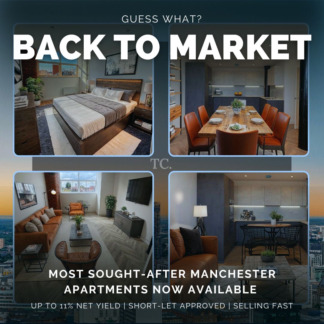 You asked and we delivered. We now have a limited number of our most sought-after Manchester apartments return to market and this is your last chance to secure exceptional yields at below market prices.

DM us now before they are gone. 

trackcapital.co.uk/portfolio/vict…  

#Manchester