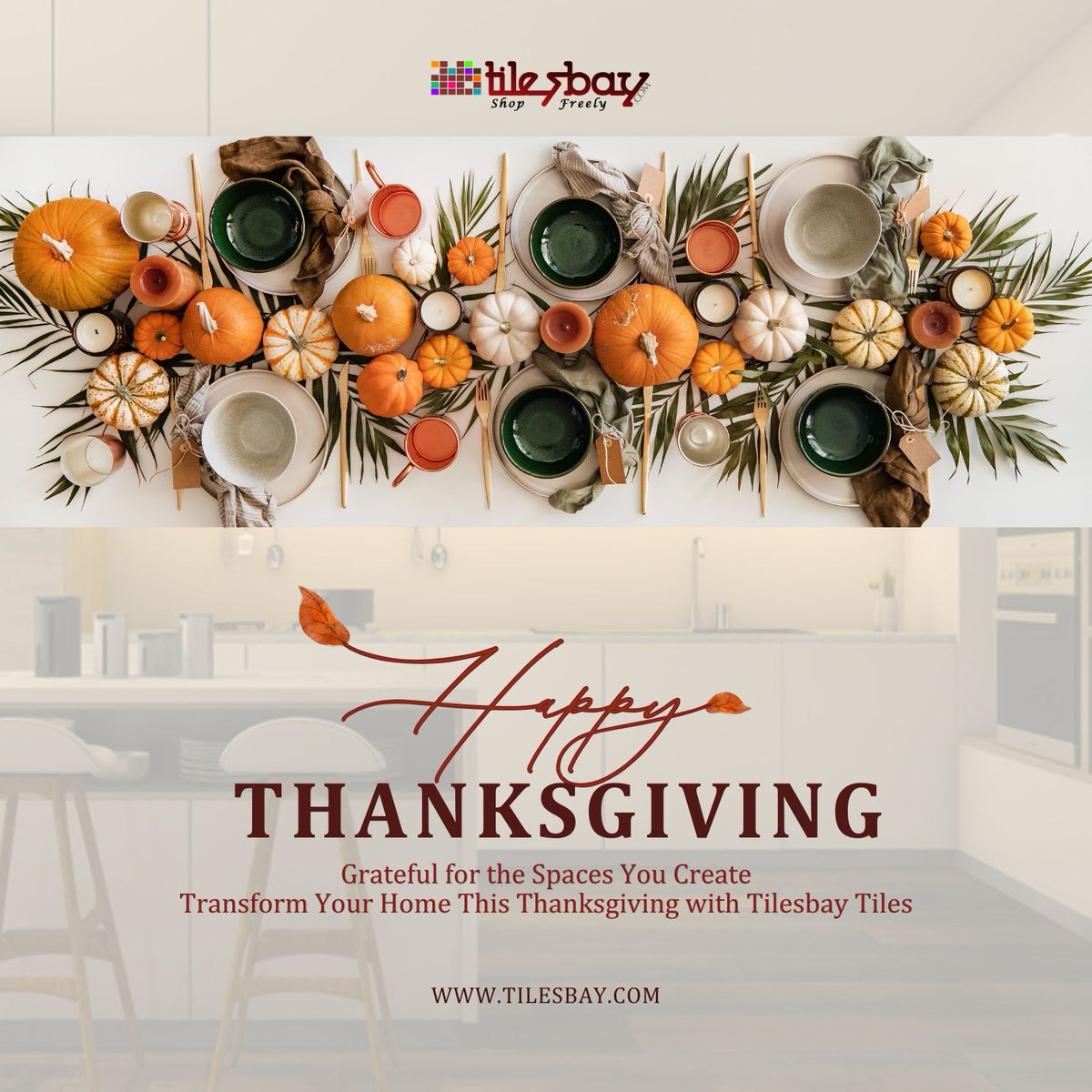 tilesbay's tweet photo. Transform Your Home This Thanksgiving!🍂
Give your space the perfect festive glow with our stunning range of tiles.Add elegance and warmth with stunning tiles from https://t.co/674TqqqgEP. Perfect for creating cozy space!
Happy Thanksgiving from Tilesbay! 
#Thanksgiving #tilesbay https://t.co/jIYZ46Ek8b