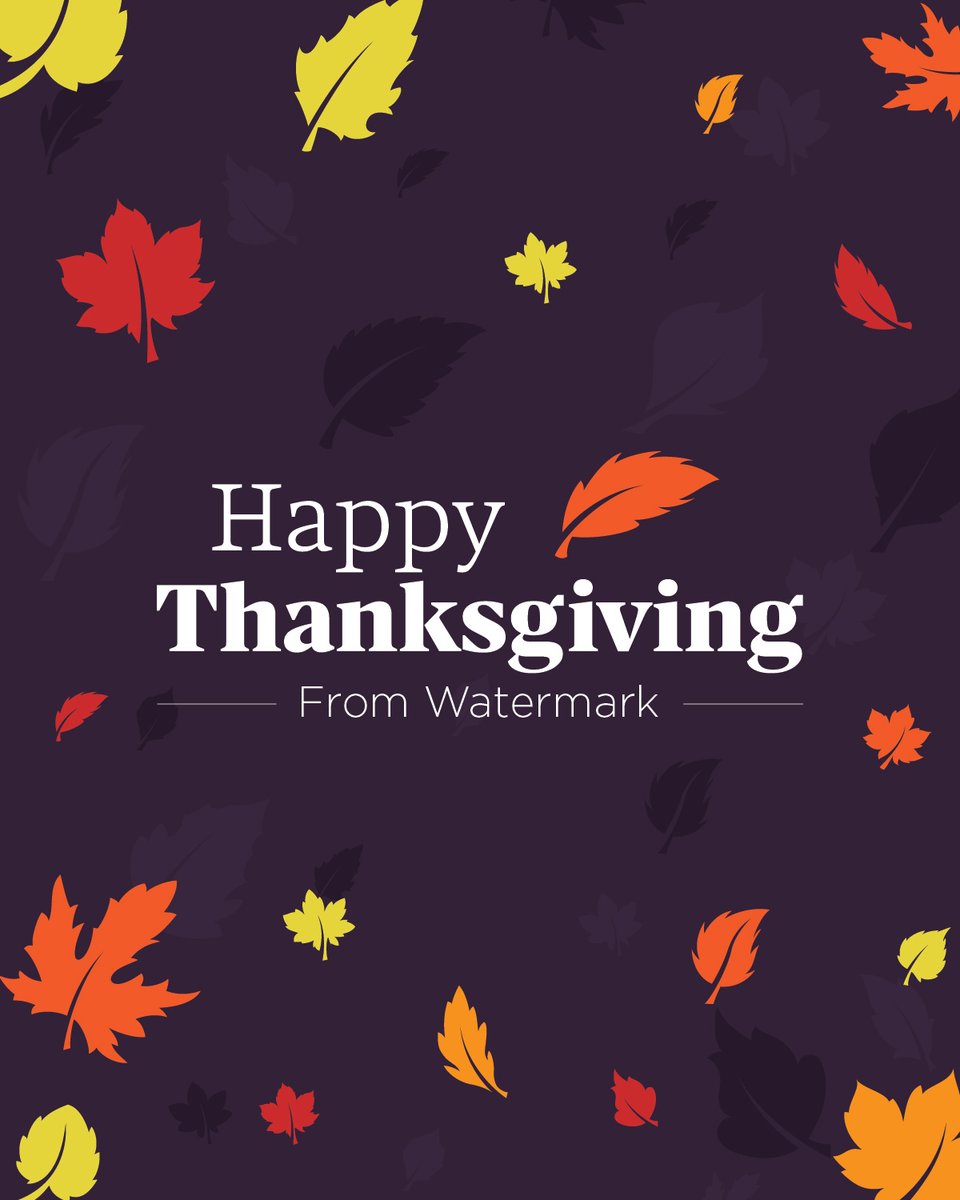 Happy Thanksgiving from all of us at Watermark! 🍂🦃 We're grateful for our hardworking team, incredible clients, and the opportunity to work better together.