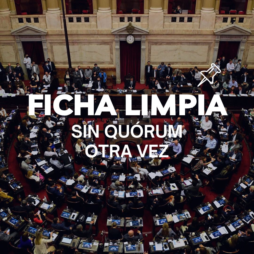 ¿TANTO ASUSTA EL REQUISITO DE NO SER CHORRO PARA OCUPAR UN CARGO? Seguimos perdiendo oportunidades para limpiar la política. Ficha Limpia es una herramienta básica para que quienes nos representen no sean delincuentes . Pero una vez más, algunos eligieron mirar para otro lado.