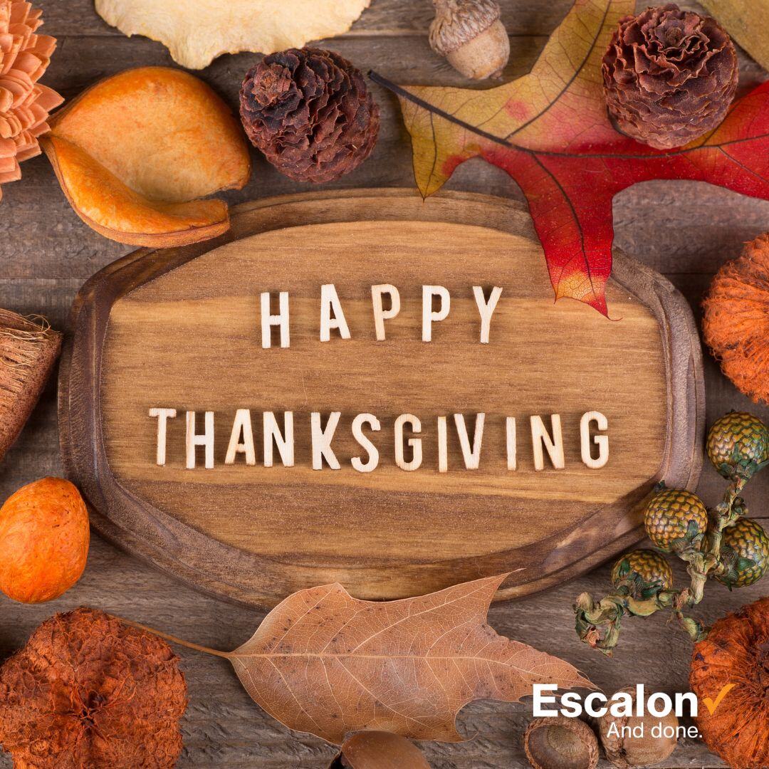 🍂 Happy Thanksgiving from all of us at Escalon! 🦃 This year, we’re especially grateful for our clients, partners, and colleagues. Your support and shared goals drive everything we do, and we’re honored to work alongside you. #HappyThanksgiving #Gratitude #Thankful