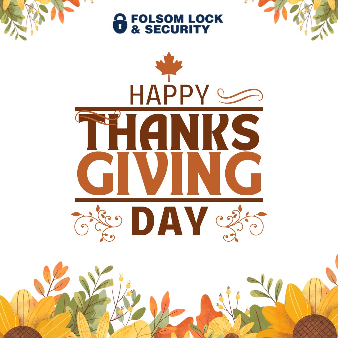 FolsomLocks's tweet image. Grateful for the trust you place in us to keep your home secure. Wishing you a safe and joyful Thanksgiving!
folsomlocks.com 
#ThankfulForSecurity #HomeSafety #LocksAndKeys #SafeHomeHolidays #FolsomLocks