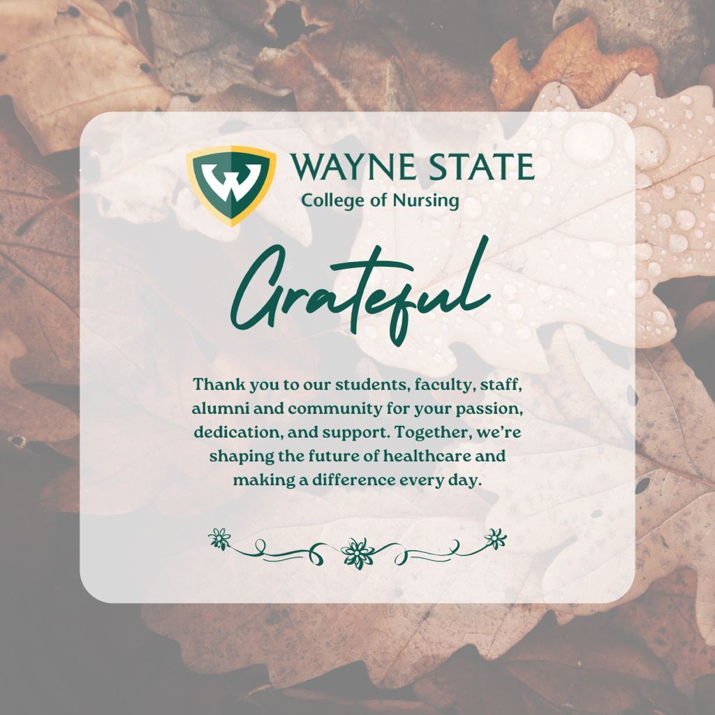 This holiday season, we’re filled with gratitude for our incredible WSU College of Nursing community! 

We thank you for your commitment to compassionate care, excellence in education and making a difference in the community everyday.