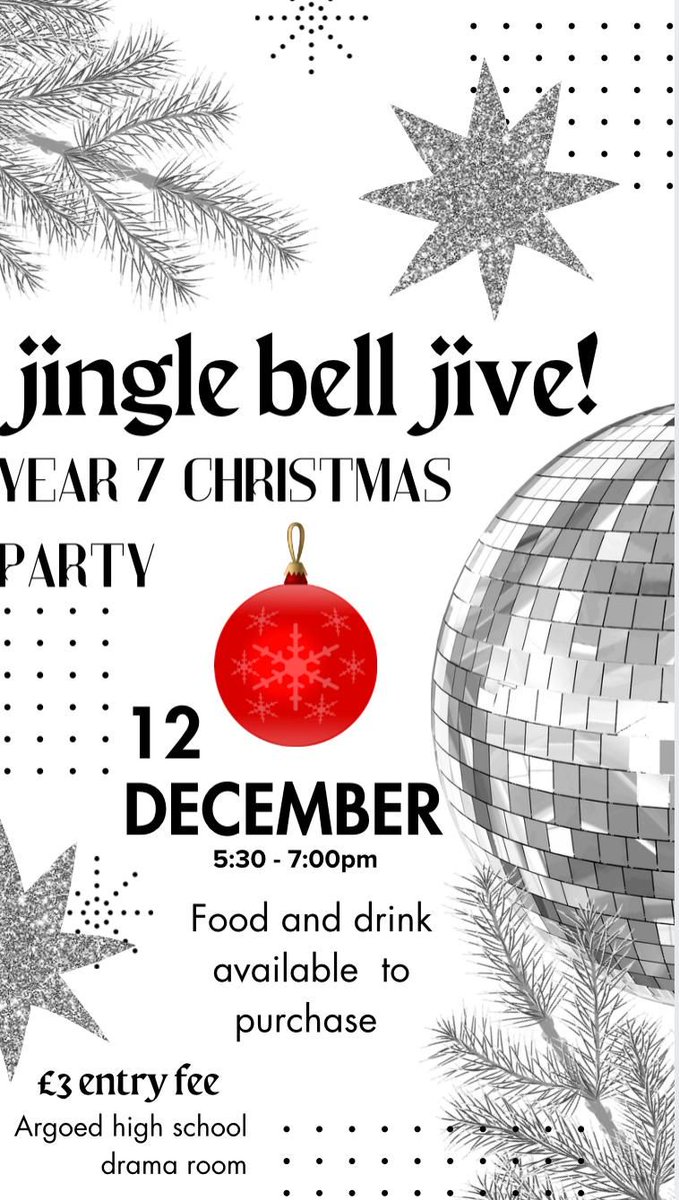 🎄🎉 Tickets for Year 7 Jingle Bell Jive are selling fast! 🎉🎄

Don’t miss out on the festive fun! Grab your tickets now before it's a sell out!

🎟️ Get yours here: buff.ly/3UV05VL