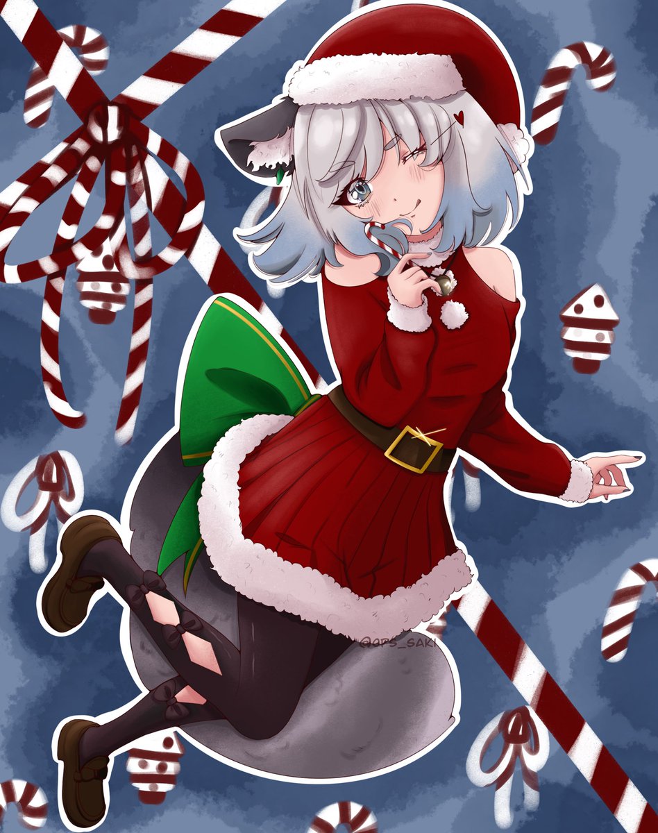 ops_saki's tweet photo. Christmas Candy :3💙🎁

#CanduArt #VtuberEN #Commission https://t.co/tKnXRhbZRI