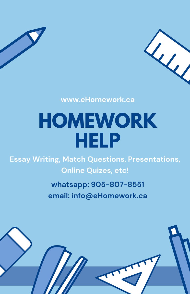 ehomework's tweet image. Are you a university or college student stuck on homework? Let us do it for you.  

Visit eHomework.ca and order now!

#homework #homeworkhelp