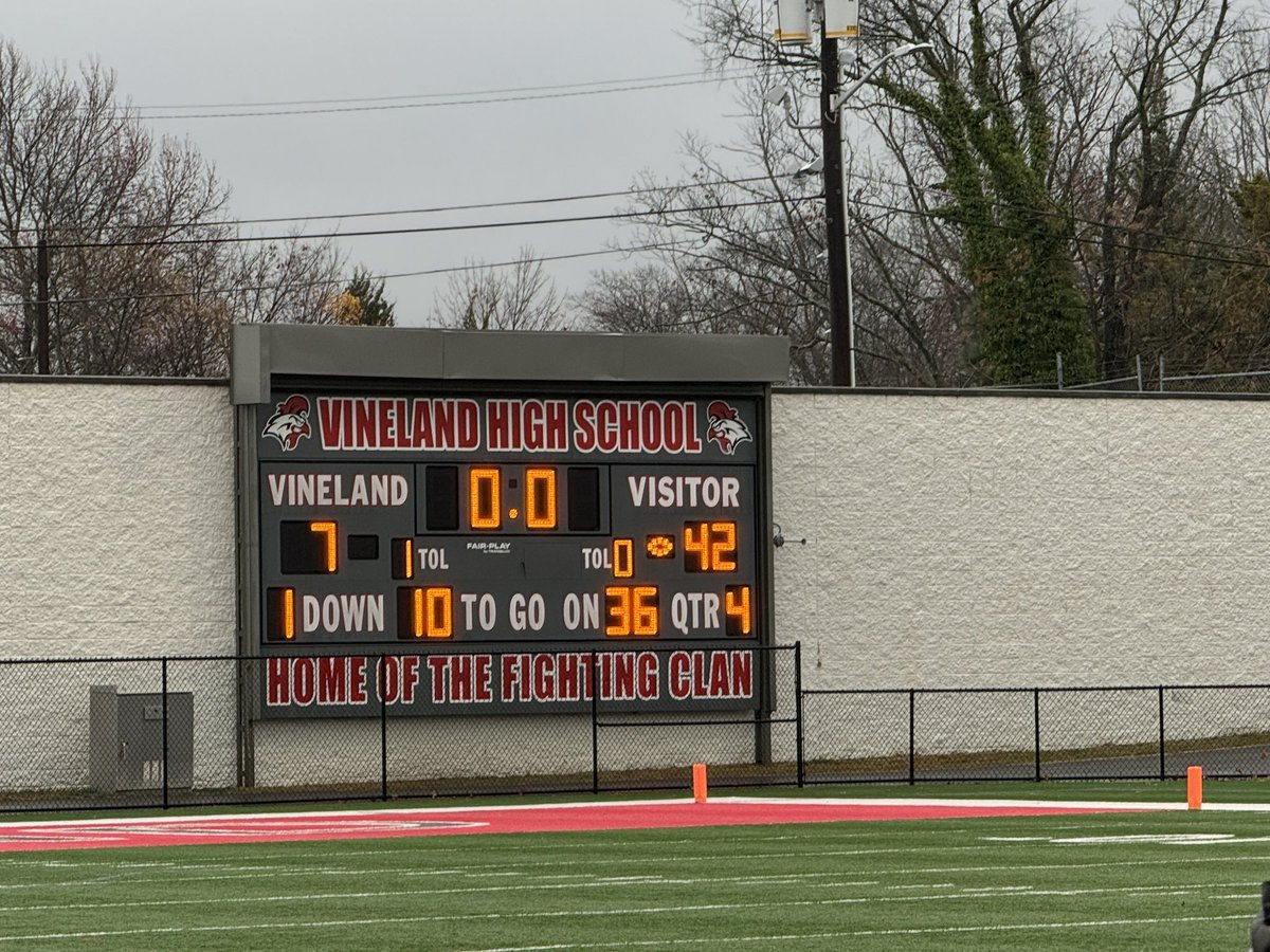 Congrats to the Millville Football team for defeating Vineland today 42-7!!!!!!!!

After 153 meetings the series is now tied at: 67 - 67 - 19 !!!!!

The Bolts have retained the newly named Tony Surace - John Pierantozzi Victory Cup!!!!