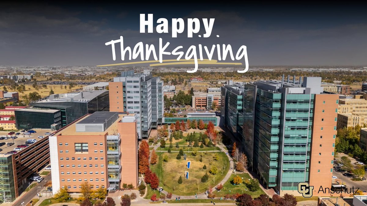 CU Anschutz Medical Campus (@cuanschutz) on Twitter photo Today and every day we are so thankful for our future healthcare heroes, dedicated faculty and staff, thriving research community, our amazing hospital partners and the 2M+ patients who entrust us with their care each year.
We wish you a happy and healthy Thanksgiving! 🖤💛 Today and every day we are so thankful for our future healthcare heroes, dedicated faculty and staff, thriving research community, our amazing hospital partners and the 2M+ patients who entrust us with their care each year.
We wish you a happy and healthy Thanksgiving! 🖤💛