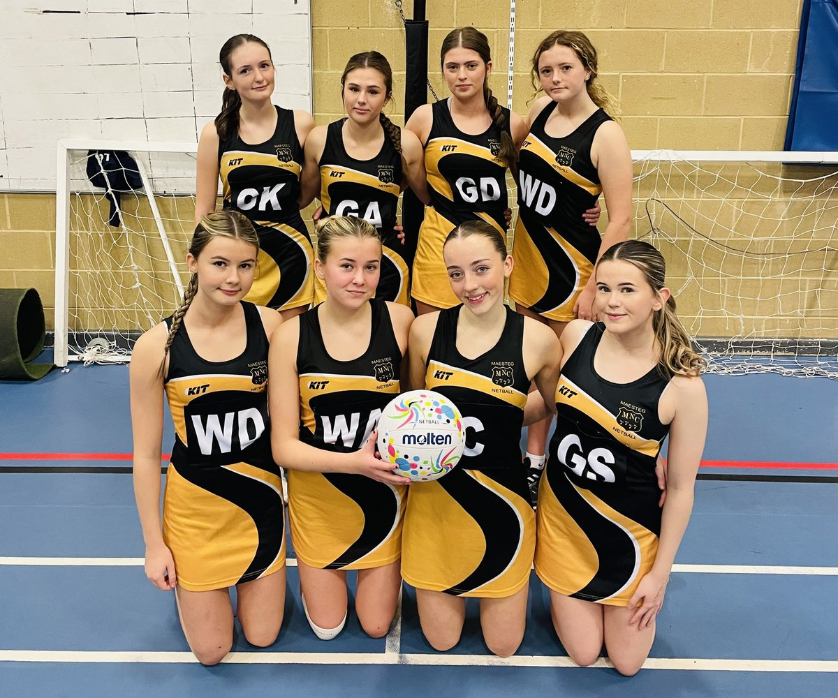 Well done to our U16 <a href="/MaestegSchool/">Maesteg School</a> netball team who have made it through to the next round of the Ann Smart tournament! Excellent netball on display in all 3 matches! Da iawn merched 💛🖤