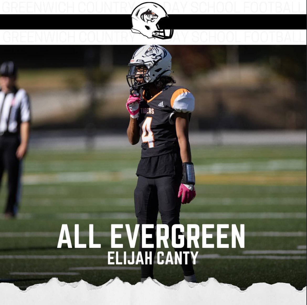 Elijah Canty (@elijahcanty27) on Twitter photo After a great season of me starting on all sides of the ball. I am honored to be named All-Evergreen and Nepsac honorable mention. This couldn’t be possible without the help of my coaches and teammates!
<a href="/Football_GCDS/">GCDS Varsity Football</a> <a href="/CoachMurphGCDS/">CoachMurphGCDS</a> <a href="/CoachMorgsGCDS/">Coach Morganti</a> <a href="/ScoutingNE/">Coach Silva</a> After a great season of me starting on all sides of the ball. I am honored to be named All-Evergreen and Nepsac honorable mention. This couldn’t be possible without the help of my coaches and teammates!
<a href="/Football_GCDS/">GCDS Varsity Football</a> <a href="/CoachMurphGCDS/">CoachMurphGCDS</a> <a href="/CoachMorgsGCDS/">Coach Morganti</a> <a href="/ScoutingNE/">Coach Silva</a>