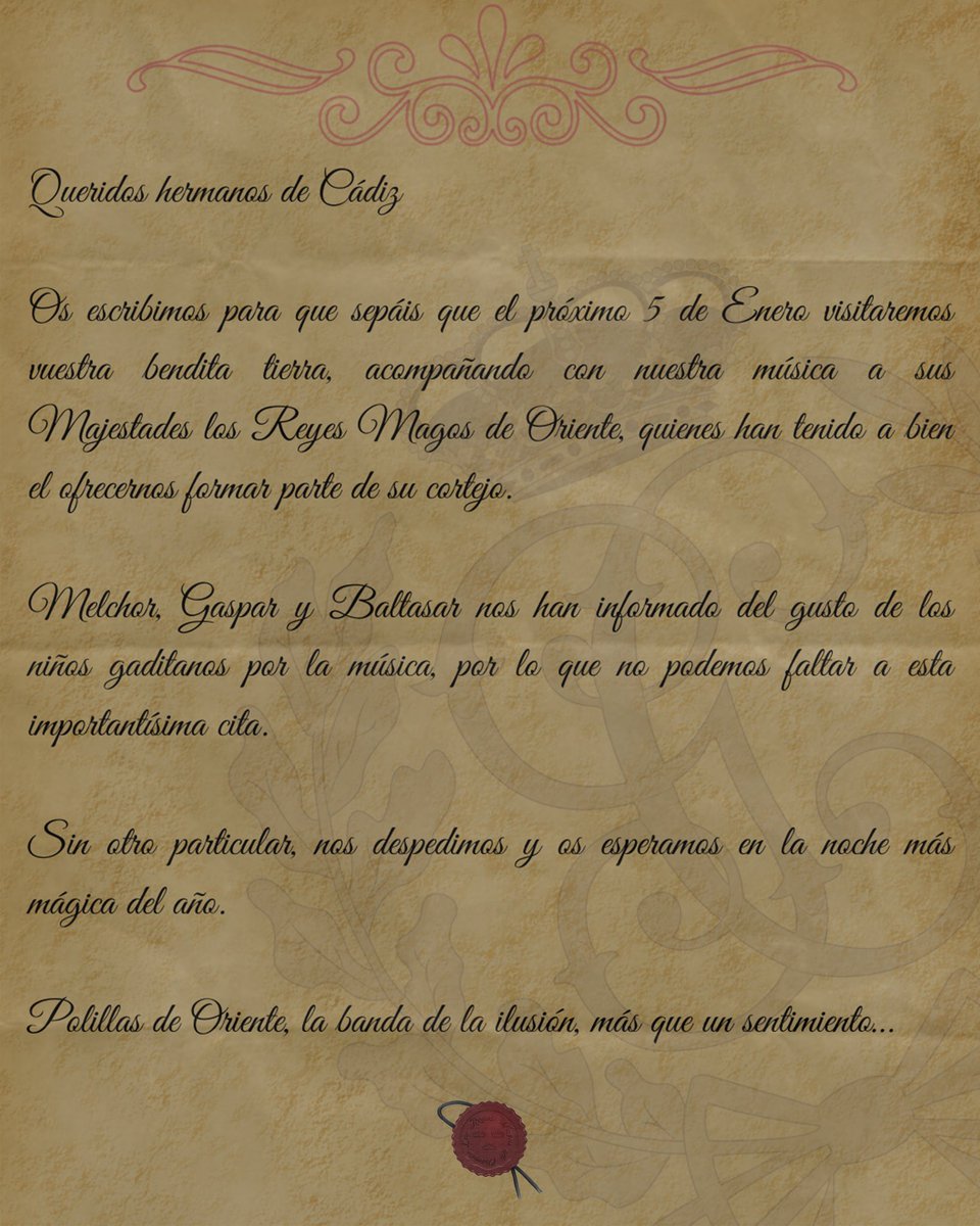 PolillasCadiz's tweet photo. 🔴Comunicado Oficial🔴

Carta de “Los Polillas de Oriente” https://t.co/FJ0Bt3PGko