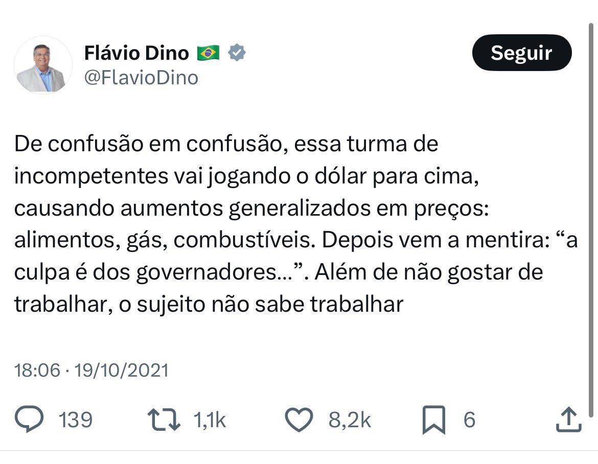 AdsonManoel22's tweet photo. Em 2021 o nobre Ministro @FlavioDino deu esse recado,eles vem agora e fazem a mesma coisa,vamos pedir conselhos a quem tem pra dá @Haddad_Fernando https://t.co/m16iUOHiXt