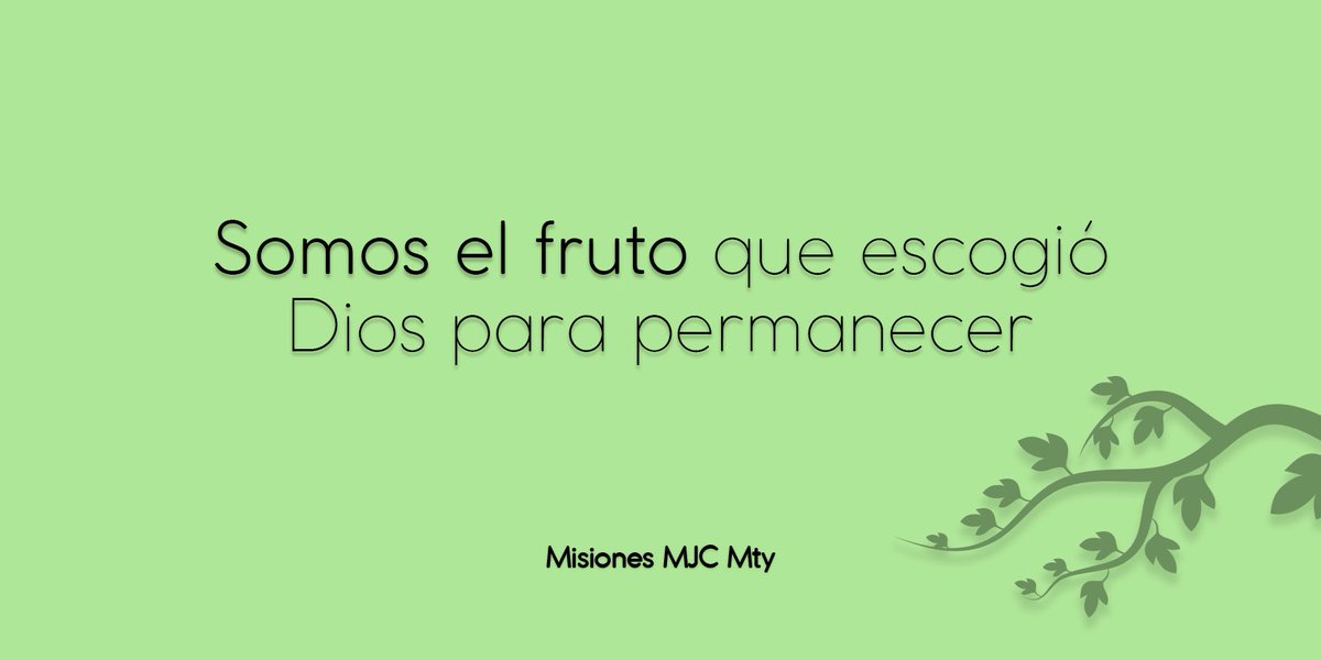 misionesmjc's tweet photo. Somos el fruto… https://t.co/gjz8MrQR6H