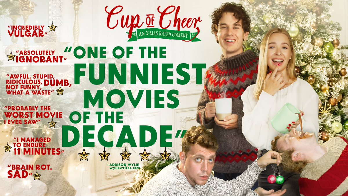 ByJakeHorowitz's tweet photo. Join us this Sunday, Dec 1 at @RevueCinema for the insane annual Cup of Cheer Christmas screening! @ChrisKnightfilm will be introducing the film and there will be gift giveaways, signed posters, and maybe a top secret update about CUP OF CHEER 2 🤯 !!! https://t.co/RYRPawyYAi