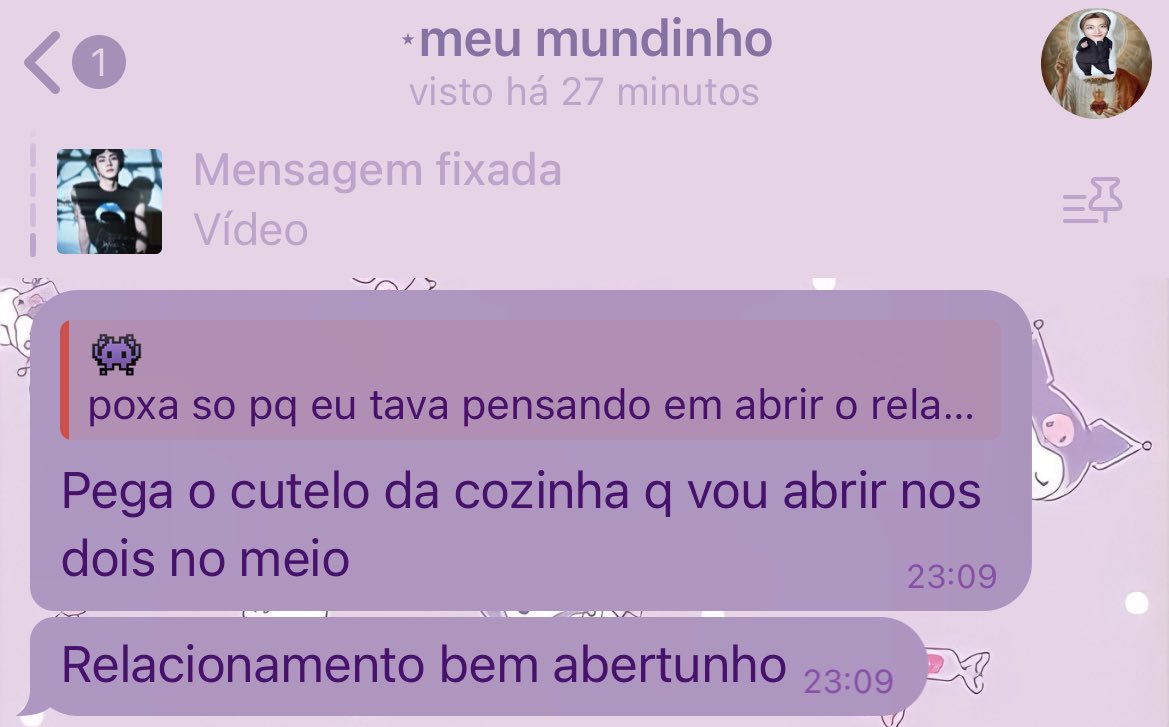 aquela trend de pedir pra abrir o relacionamento so q so durou duas mensagem