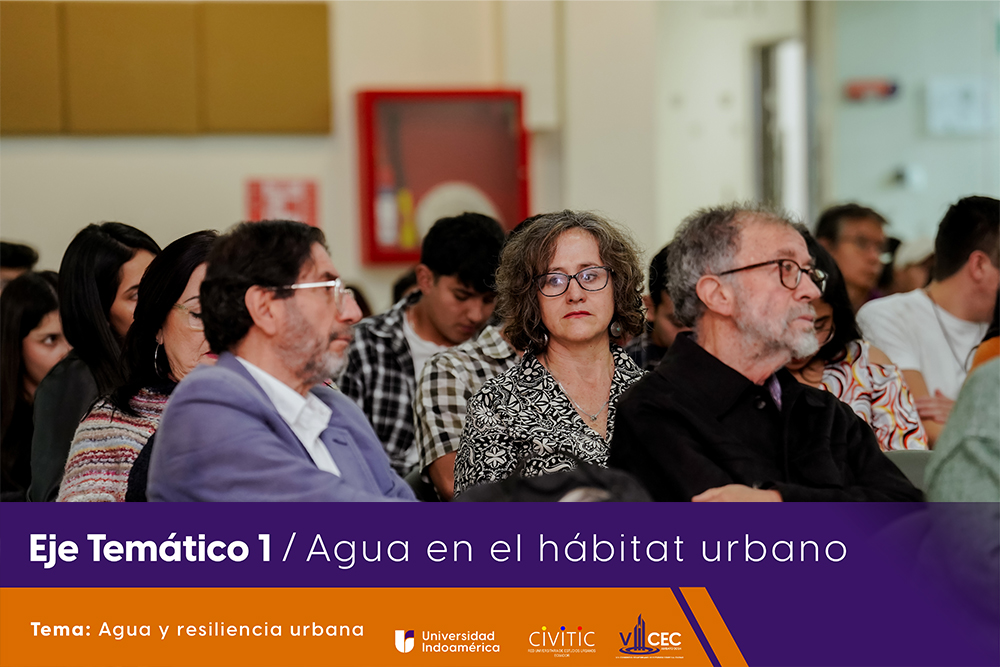 #Conferencia | Eje Temático 1: Agua en el #hábitaturbano.
🗣️ La Dra. <a href="/verhonicazs/">Verhonica Zamudio</a> nos invitó a reflexionar sobre "Agua y resiliencia urbana", destacando la importancia de gestionar este recurso vital para enfrentar los desafíos de las ciudades modernas.