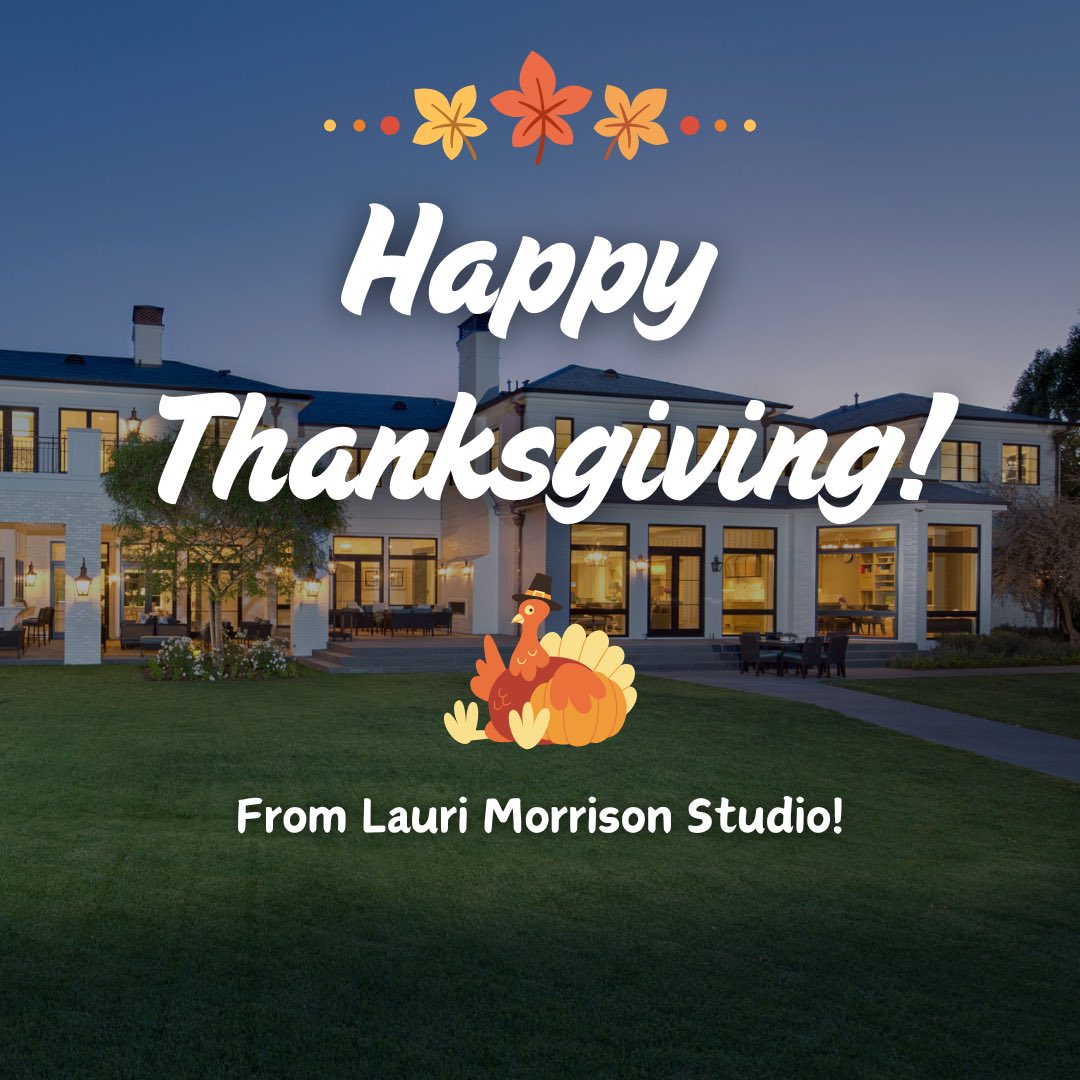 laurimstudio's tweet image. Happy Thanksgiving from Lauri Morrison Studio! 🦃✨ Today, we’re especially grateful for our wonderful clients. Wishing you a day filled with love, laughter, and delicious food. 🧡

#LauriMorrisonStudio #Thanksgiving #Gratitude #ThankfulHeart #HolidaySeason