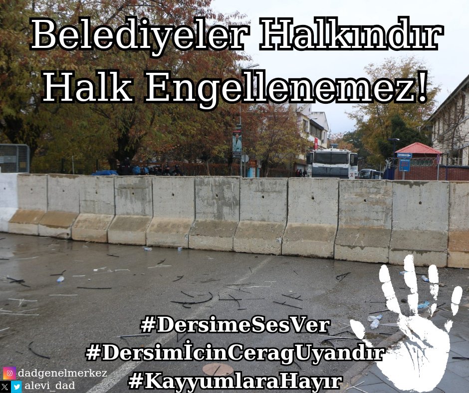 #DersimeSesVer
#kayyumahayır 
Halkın bir kurumu olan belediyelerimiziden elinizi çekin