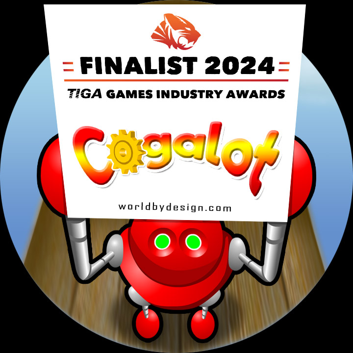 It's the TIGA Games Industry Awards 2024 at 6:30pm tonight. I am so proud to have my game "Cogalot" as a finalist in the #Arcade category. Fingers crossed 🤞🏻. Try the game for FREE here:
worldbydesign.com/app/cogalot/
<a href="/TIGAMovement/">TIGA (Videogames)</a> #TIGAwards! #GameDevs #GamesIndustry
