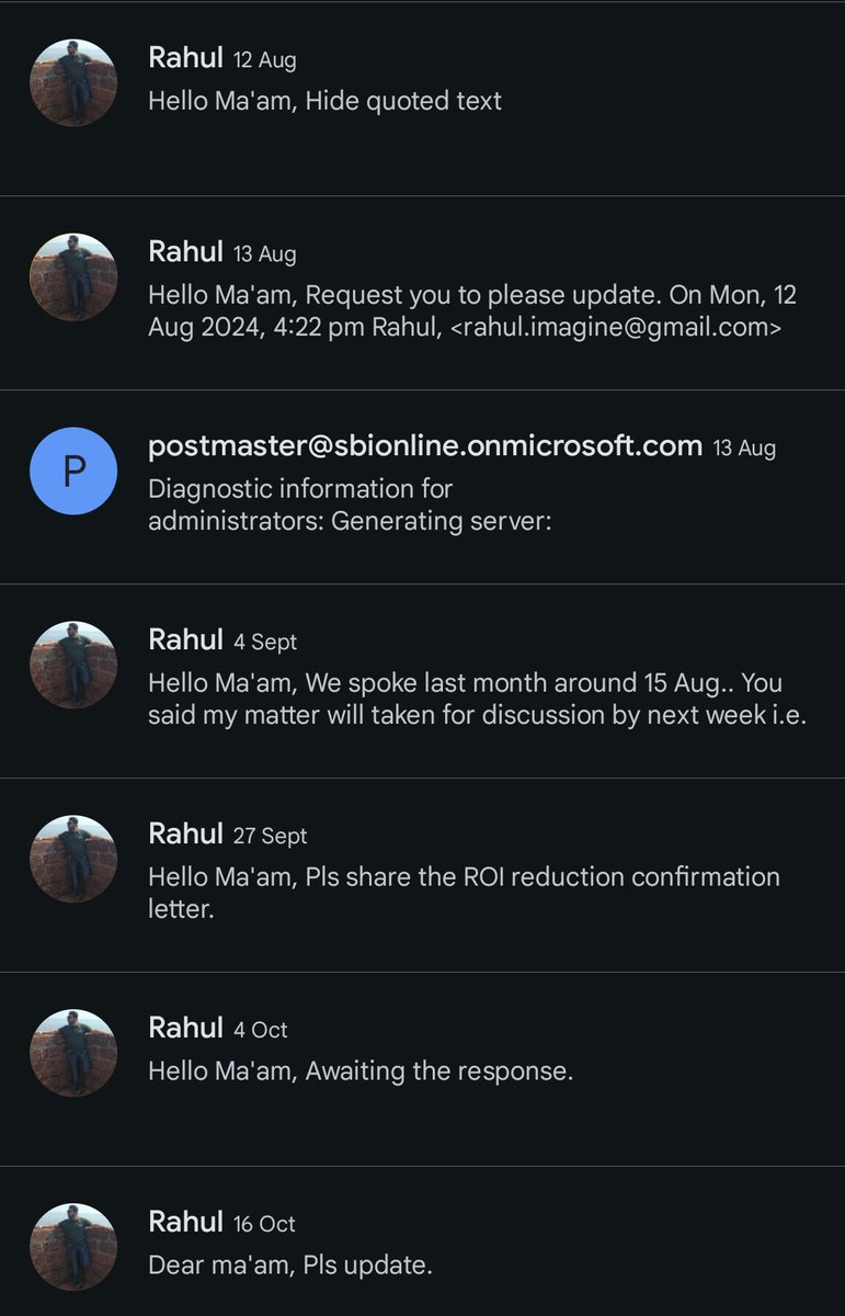 Ingle_Rahul's tweet photo. @TheOfficialSBI
zero customer service, 
no response to mail or calls,
The branch mailbox is full,
following up for the past 5 months,
Pata Hai Mera Bank Kaun Hai : S B I
Stop behaving like a SARKARI company in this era of banking. https://t.co/wfHxF5m8ca