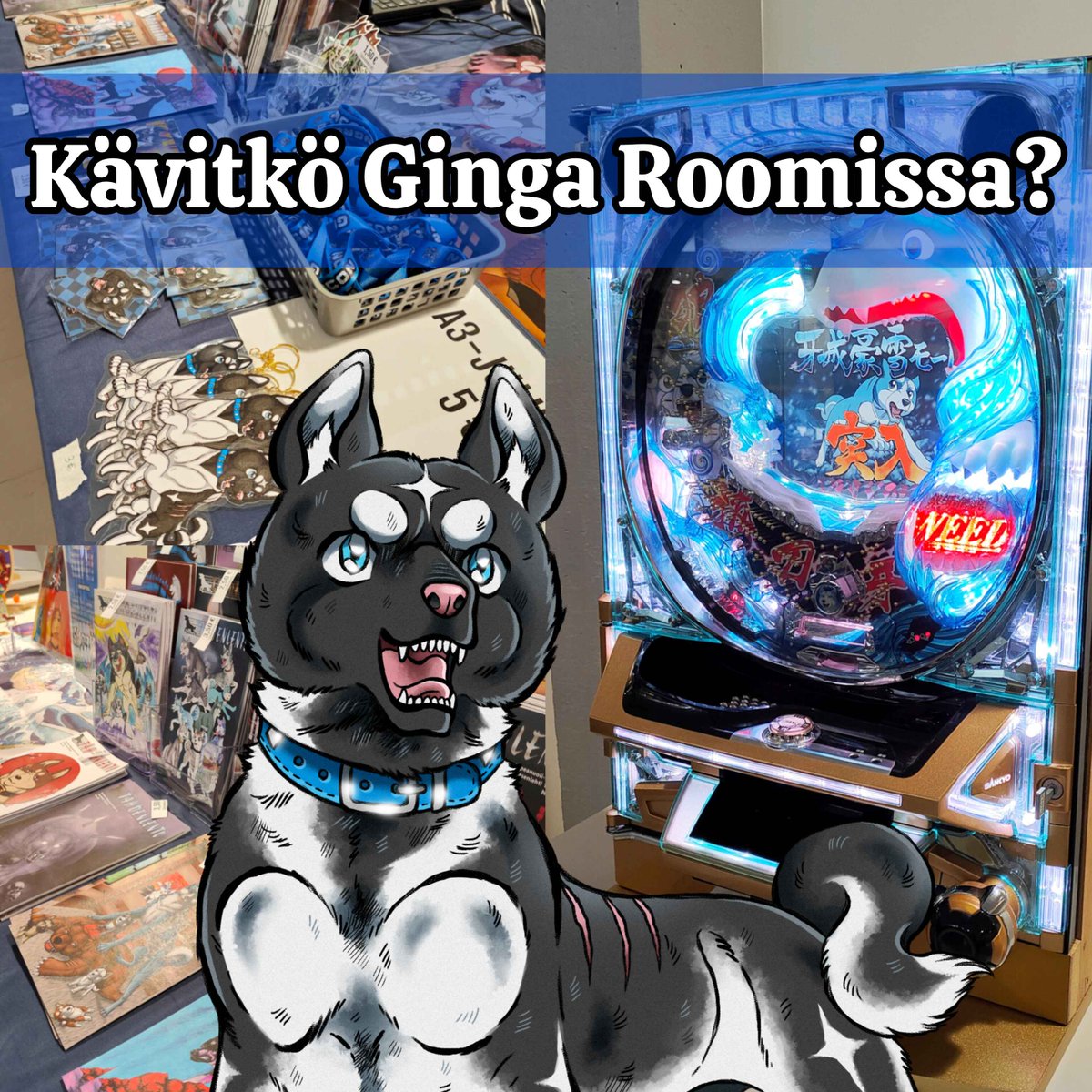 Gingacon's tweet photo. Kävitkö Gingaconissa Ginga Roomissa?

Ginga Roomissa oli yhdistyksemme pöytä ja onnenpyörässä runsaasti Ginga-aiheisia palkintoja. Ginga Roomissa oli myös piirustuspaja, Ginga-kirjasto, ilmainen häntä- ja korvapaja sekä pelattavissa Ginga Densetsu Weed-pachinko!

Kuvitus: VirvaPP https://t.co/O2wdLYNm3L