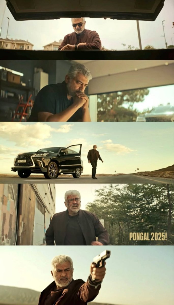 NareshRavi26's tweet photo. Finally teaser is here💥
One and only Kadavule Ajithey❤️‍🔥💯
#VidaaMuyarchi #AjithKumarRacing #Ajith #Ajithkumar𓃵 #Arjun #Anirudh #LycaProductions #SunTV #pongal2025 https://t.co/GgHXtQUcv4