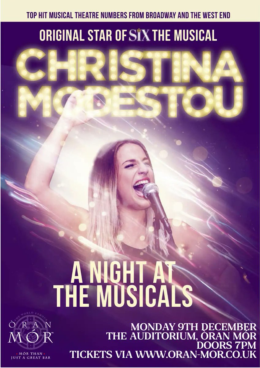Christina Modestou (@cmodestou89) on Twitter photo I don't come on here often but just incase anyone in Glasgow is looking for plans on the 9th Dec... Get yourselves down to Oran Mor and I will sing you some tunes... #seeyouthere
oran-mor.co.uk/events/christi… I don't come on here often but just incase anyone in Glasgow is looking for plans on the 9th Dec... Get yourselves down to Oran Mor and I will sing you some tunes... #seeyouthere
oran-mor.co.uk/events/christi…