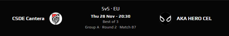 csdeGG's tweet photo. Tonight CSDE Cantera will be playing in the second round of the ESEA Open 10 Playoffs at 20:30 vs @AKAHEROESPORT. Match will be live and casted on https://t.co/FfGRtz0WA8
#bestoic https://t.co/dHrzvuJQed