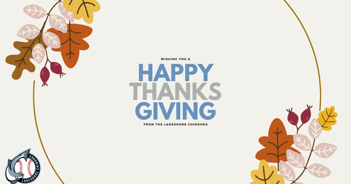 LS_Chinooks's tweet image. Happy Thanksgiving from the Lakeshore Chinooks! 🦃 #NookNation